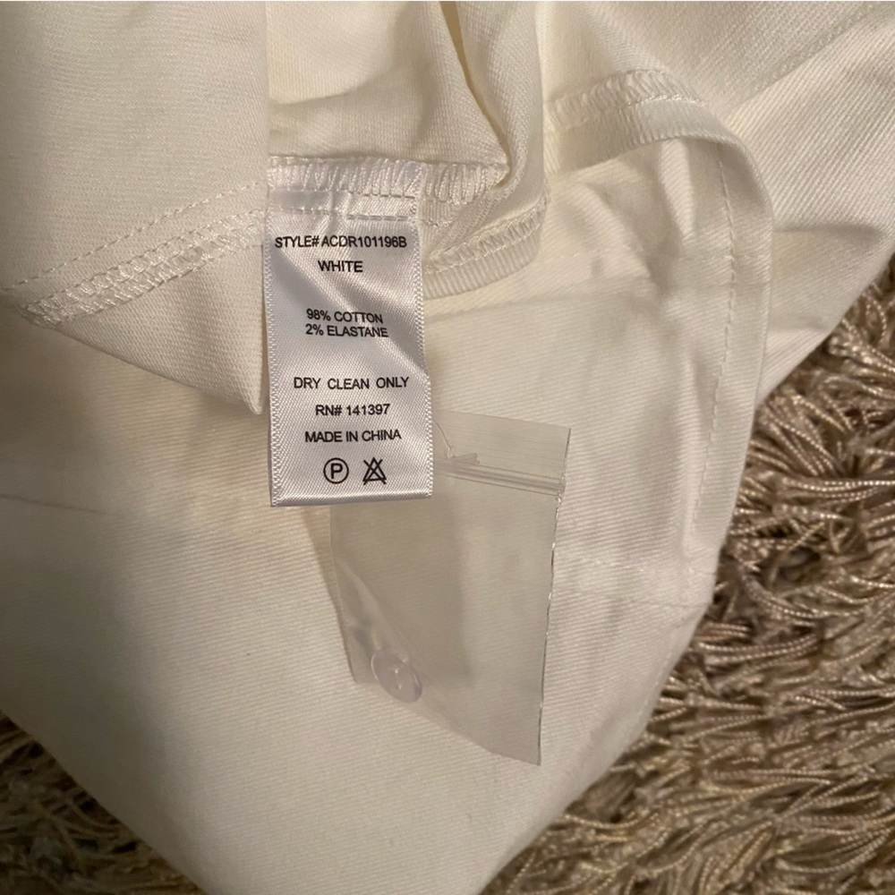 ASTR the Label Skylar Puff Sleeve Mini White Denim Dress - Small - Picture 12 of 12